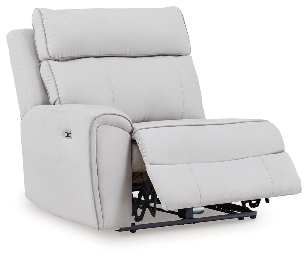 Social Pointe Pearl/Ash 5 Pc Reclining Sectional