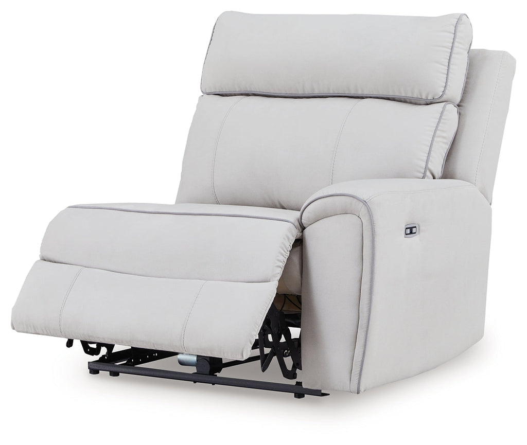 Social Pointe Pearl/Ash 5 Pc Reclining Sectional