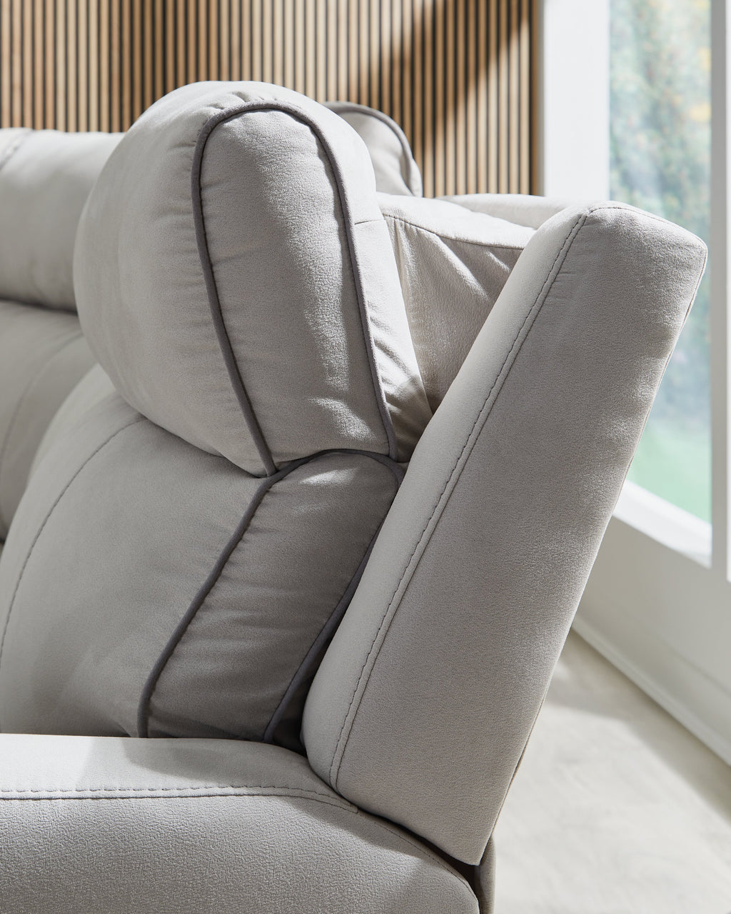 Social Pointe Pearl/Ash 6 Pc Reclining Sectional