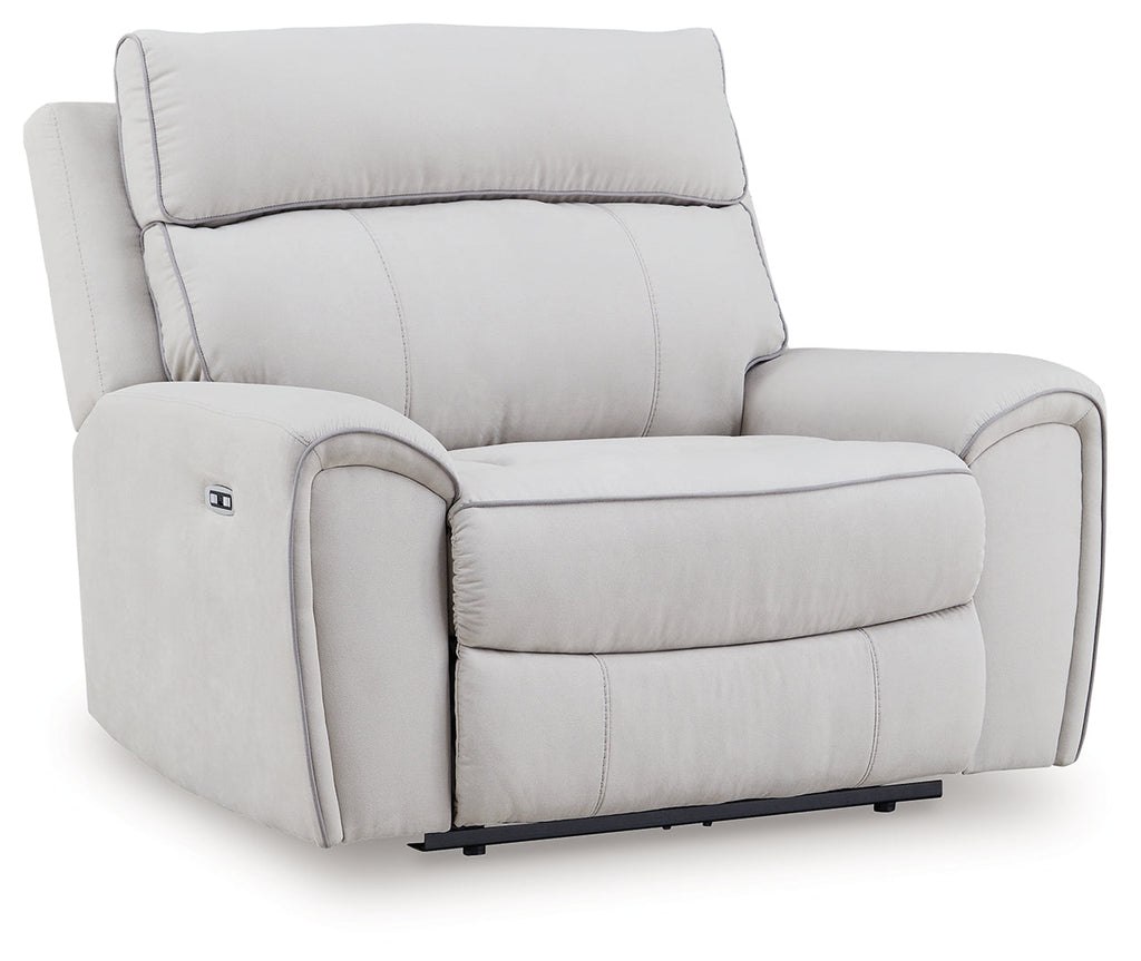Social Pointe Pearl/Ash Power Recliner/ADJ Headrest