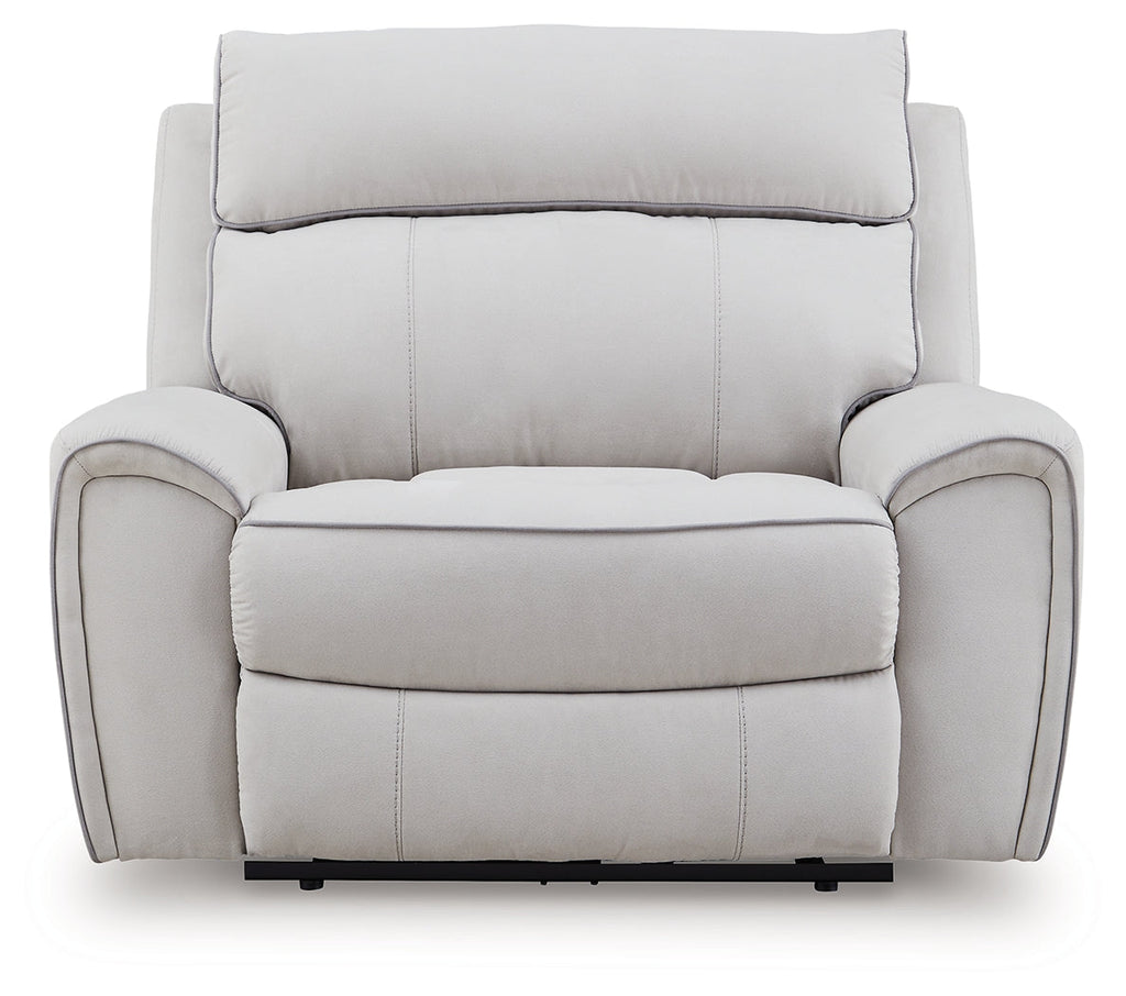 Social Pointe Pearl/Ash Power Recliner/ADJ Headrest