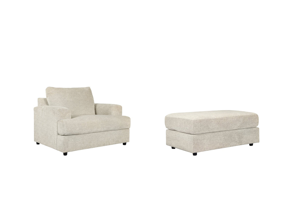 Soletren Stone Chair and Ottoman