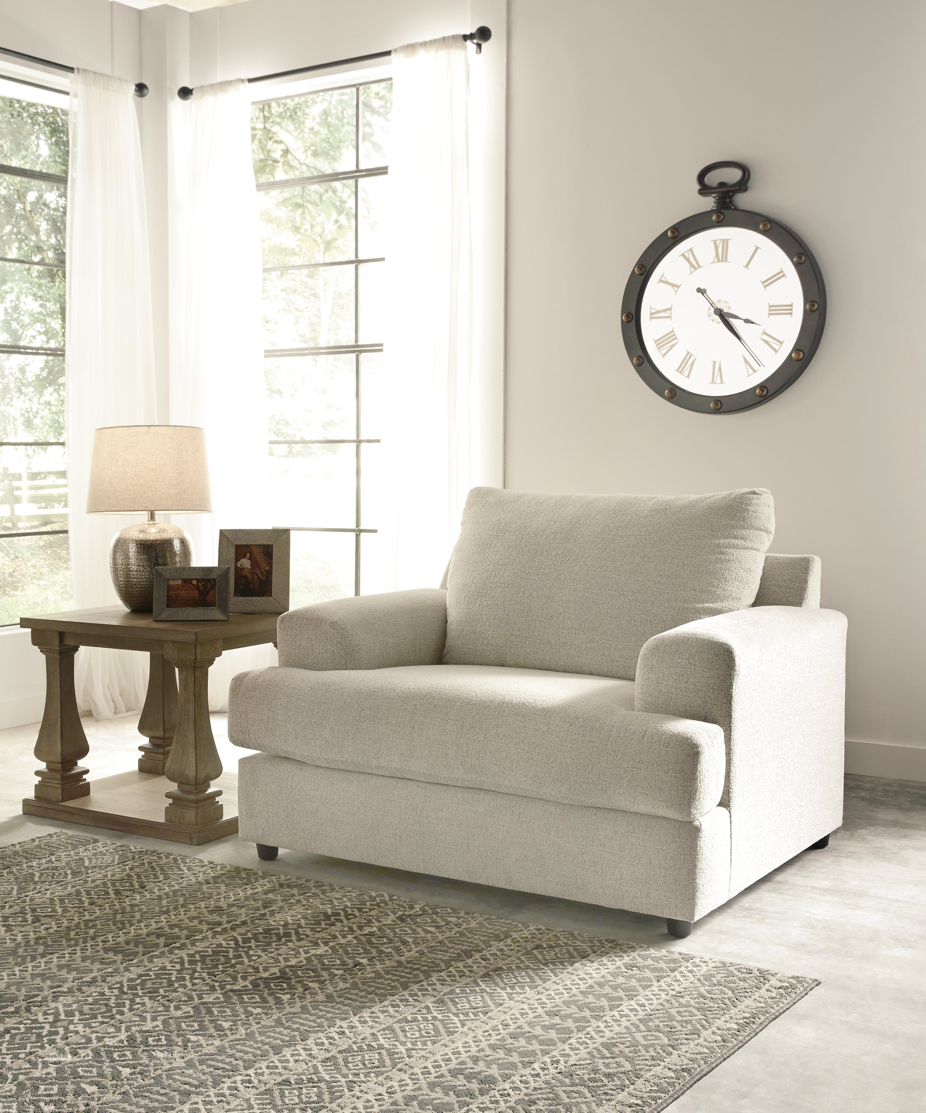 Soletren Stone Chair and Ottoman