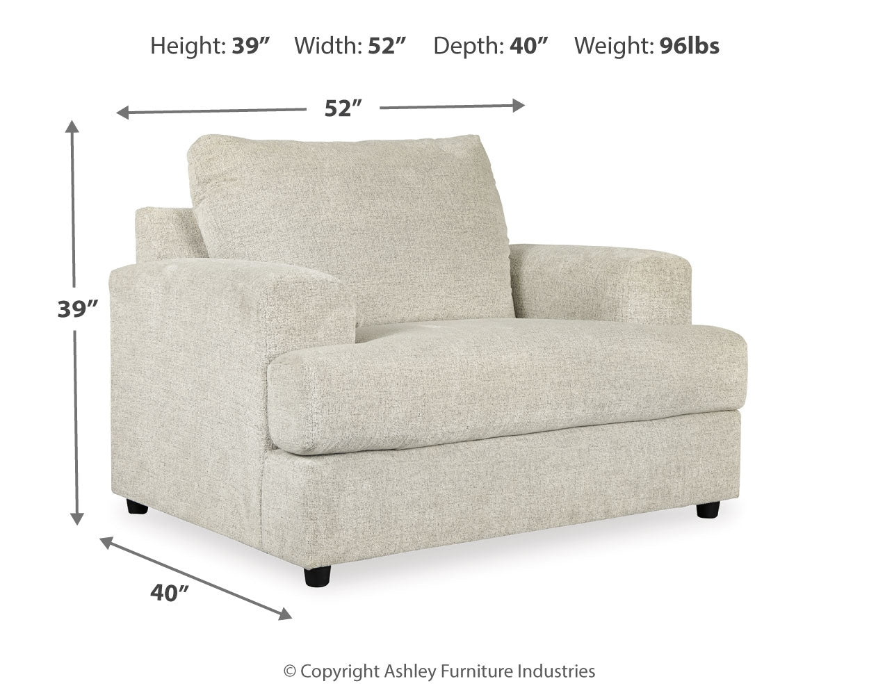 Soletren Stone Chair and Ottoman