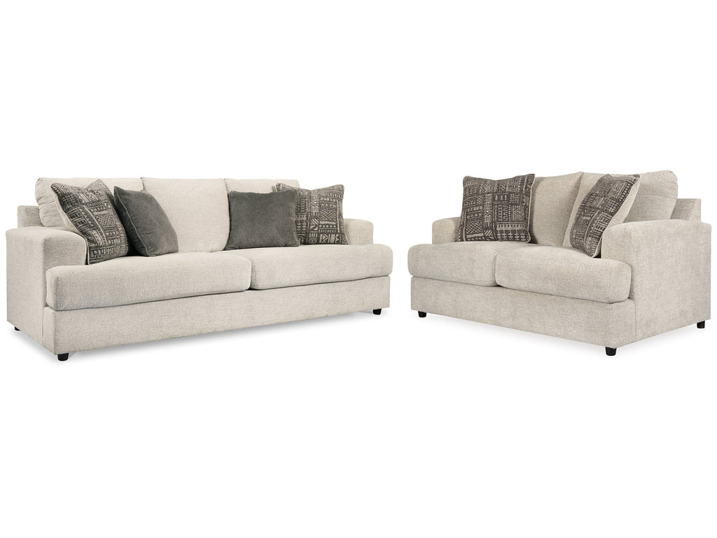 Soletren Stone Queen Sofa Sleeper and Loveseat