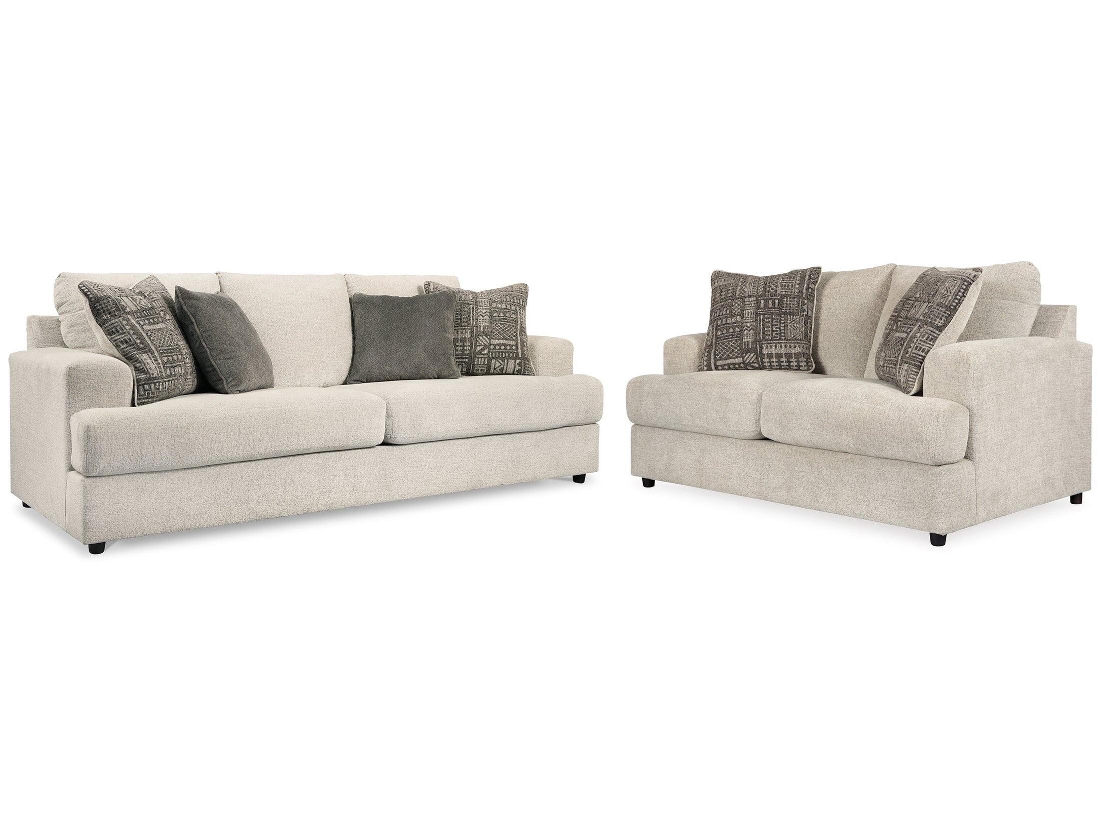 Soletren Stone Queen Sofa Sleeper and Loveseat