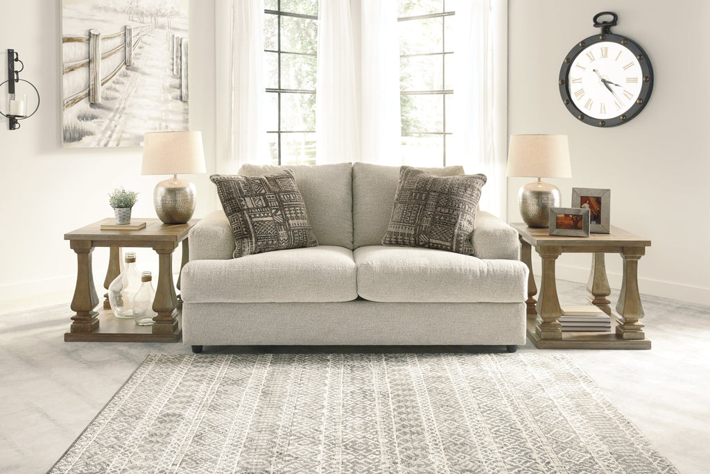 Soletren Stone Queen Sofa Sleeper and Loveseat