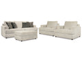 Soletren Stone Sofa, 2 Chairs, and Ottoman