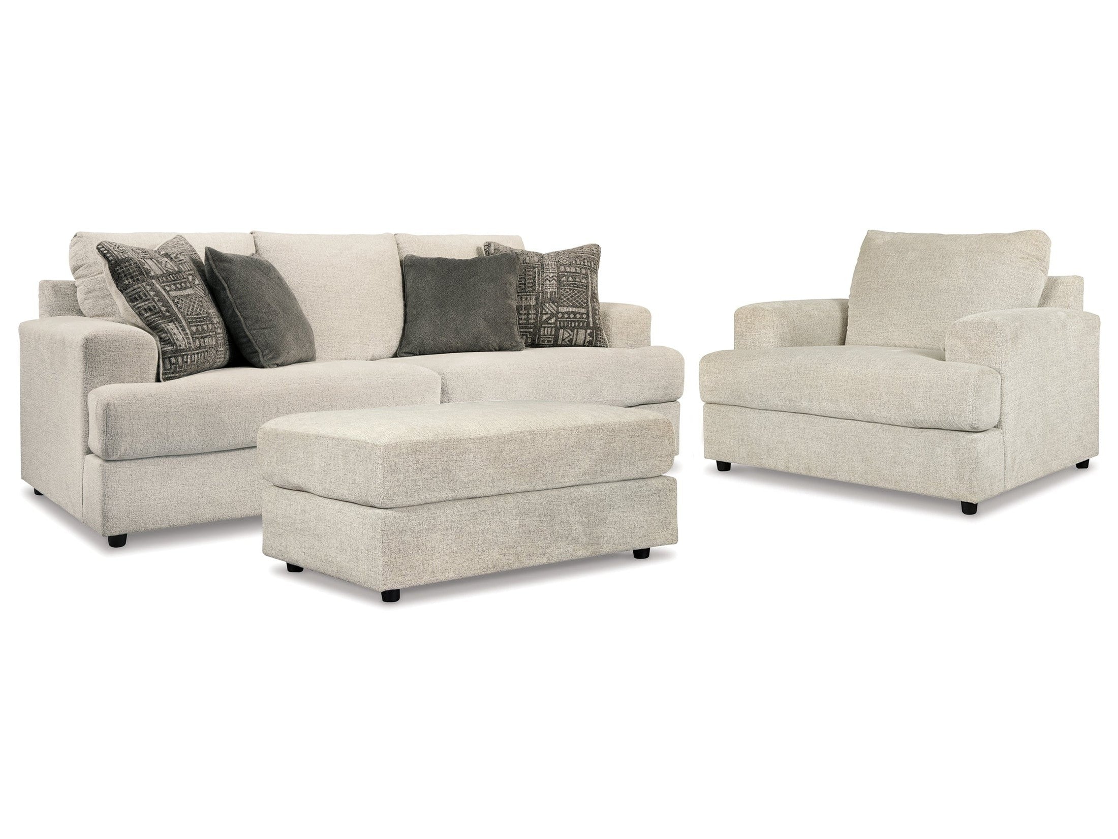 Soletren Stone Sofa, Chair, and Ottoman
