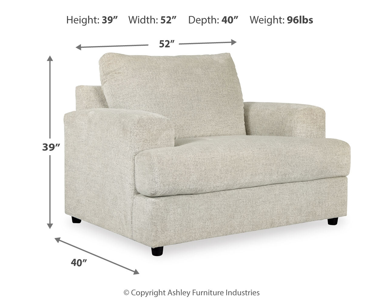 Soletren Stone Sofa, Loveseat, Chair and Ottoman