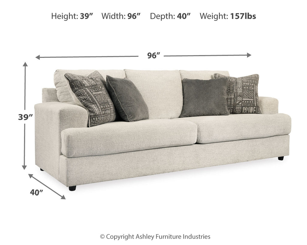 Soletren Stone Sofa, Loveseat, Chair and Ottoman
