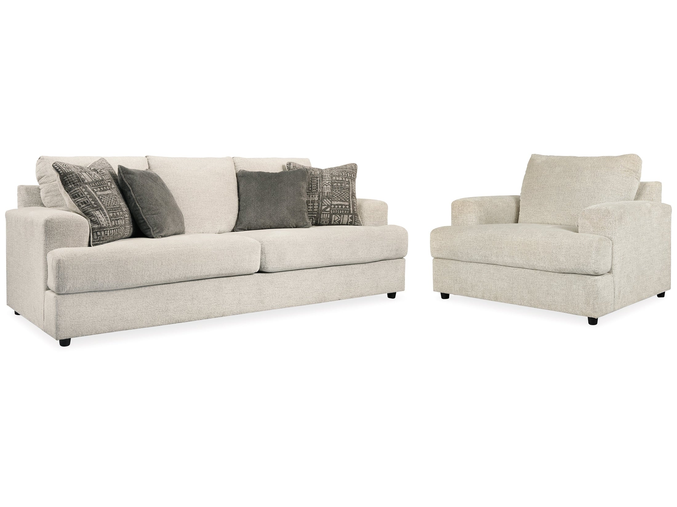 Soletren Stone Sofa and Oversized Chair