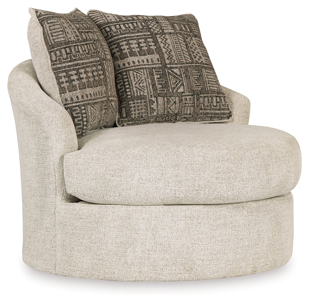 Soletren Stone Swivel Accent Chair