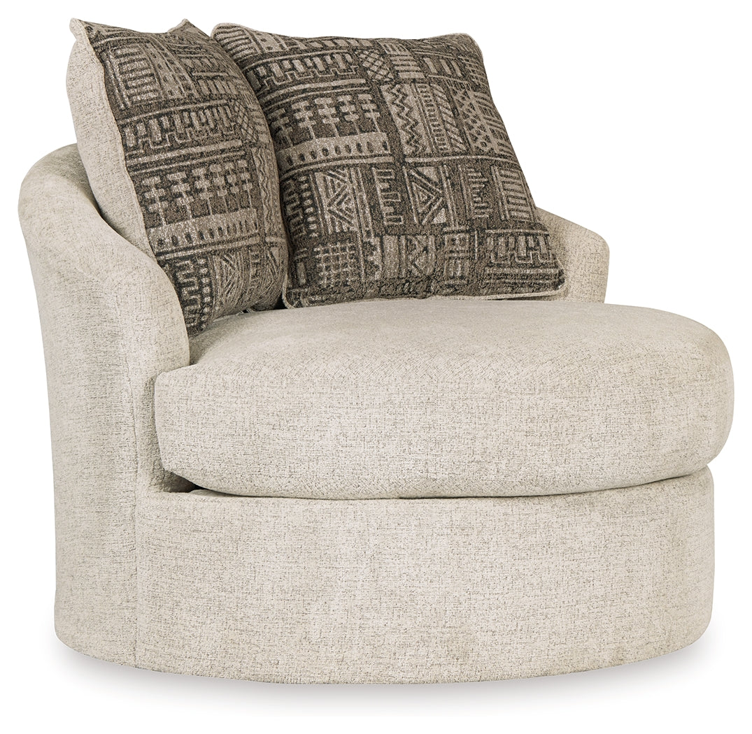 Soletren Stone Swivel Accent Chair