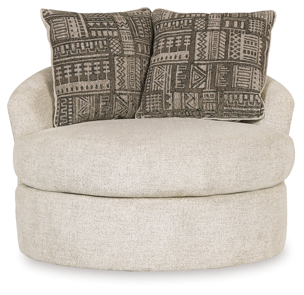 Soletren Stone Swivel Accent Chair