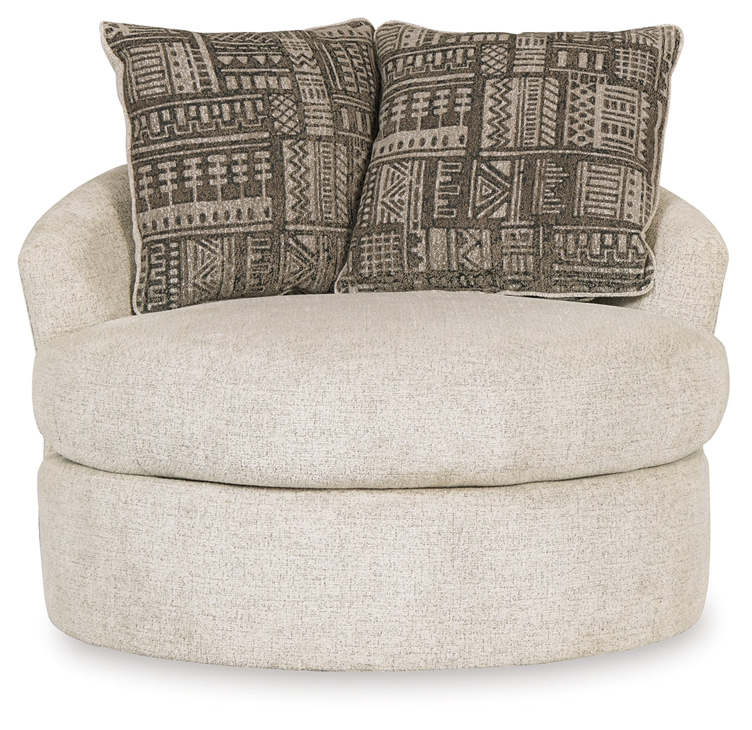 Soletren Stone Swivel Accent Chair