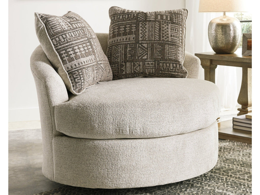Soletren Stone Swivel Accent Chair