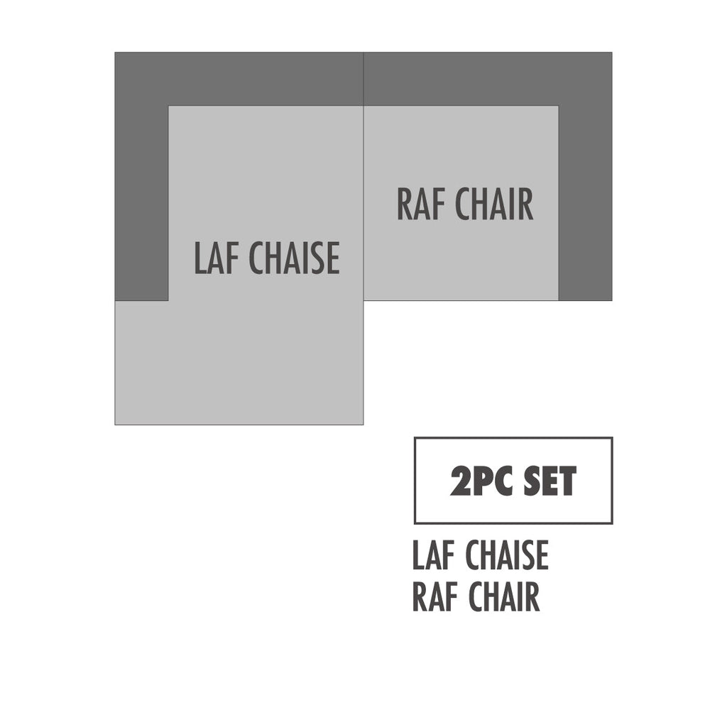 Sophie Gray Velvet Modular 2pc LAF Chaise Sectional