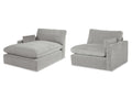 Sophie Gray Velvet Modular 2pc LAF Chaise Sectional