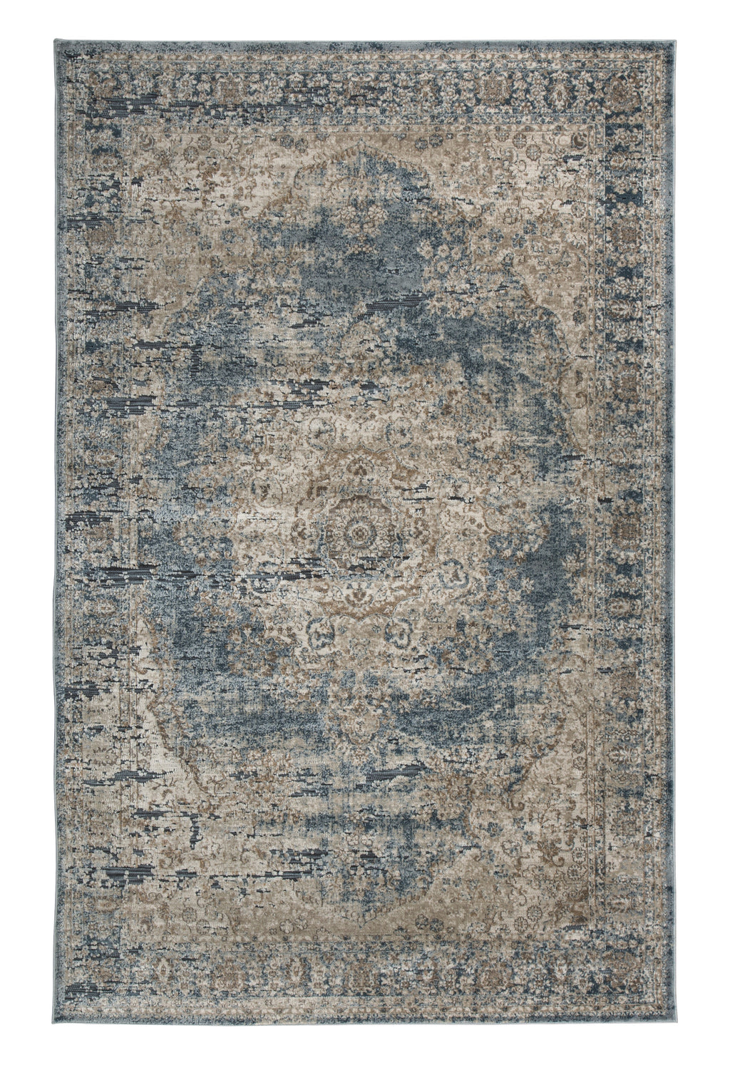 South Blue/Beige 5' x 7' Rug