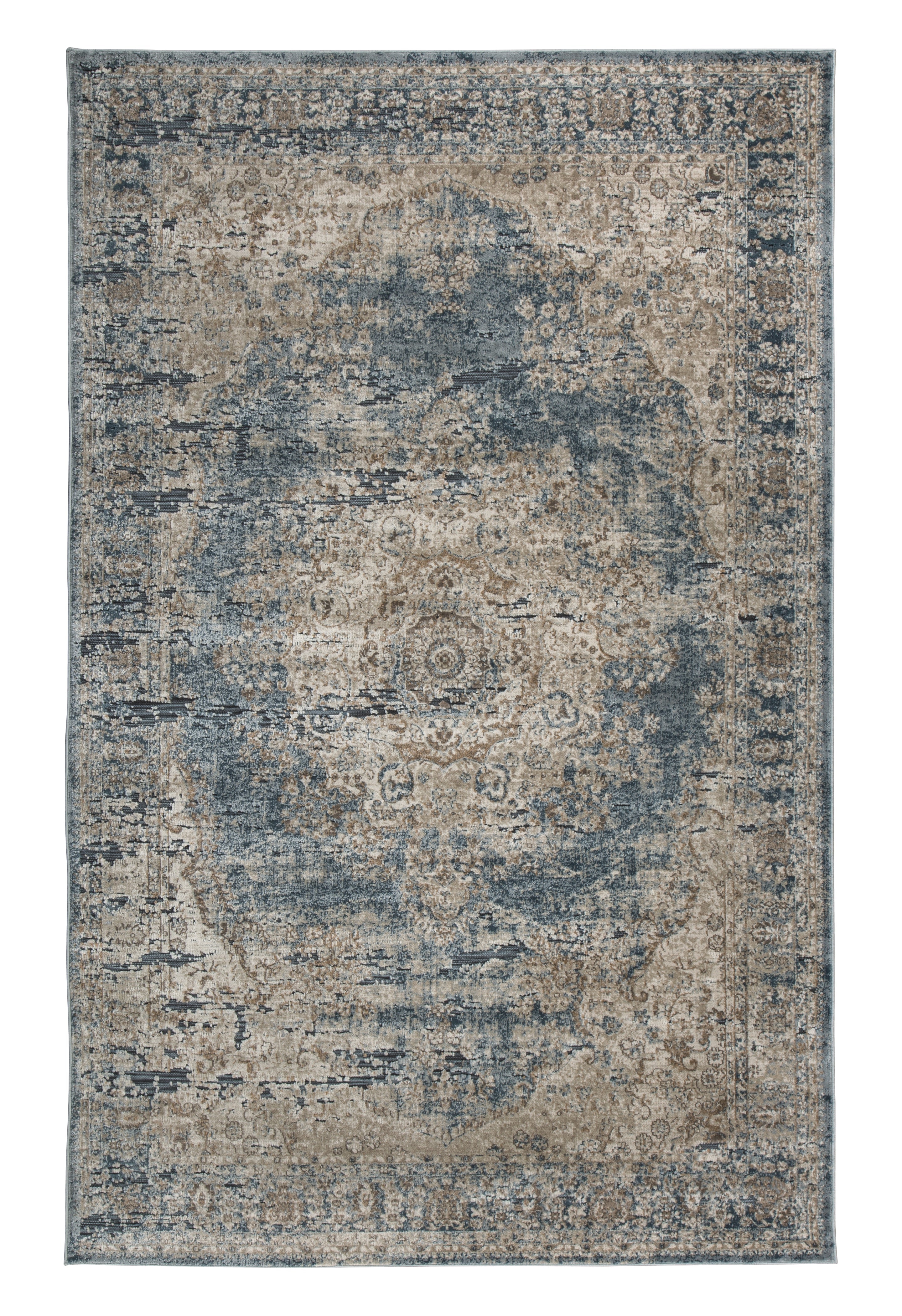 South Blue/Beige 5' x 7' Rug