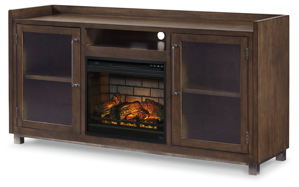 Starmore Black 70" TV Stand w/ Electric Fireplace