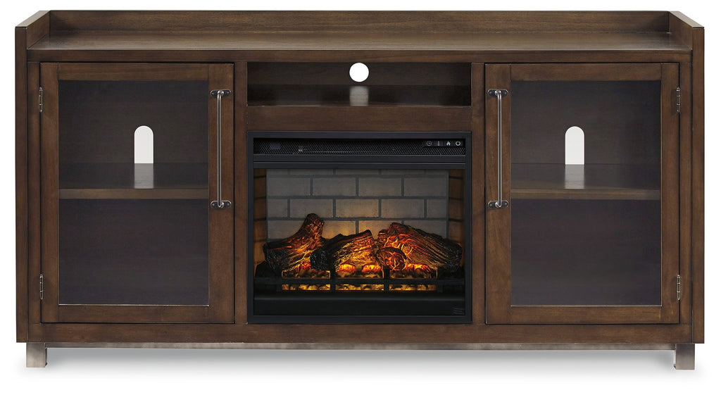 Starmore Black 70" TV Stand w/ Electric Fireplace