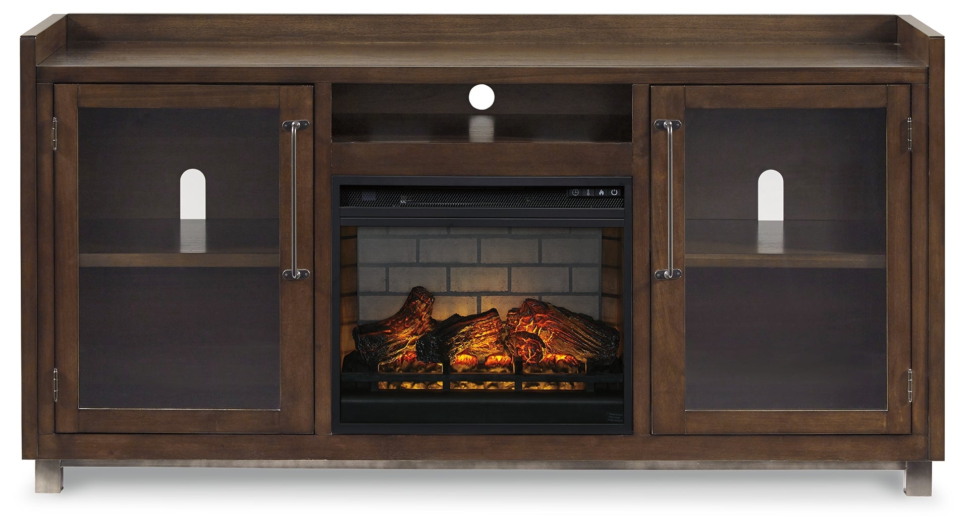 Starmore Black 70" TV Stand w/ Electric Fireplace