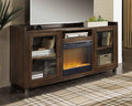 Starmore Black 70" TV Stand with Electric Fireplace