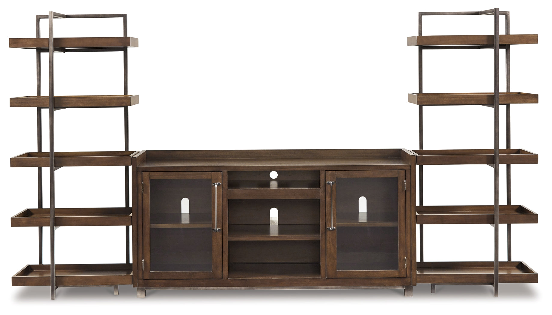 Starmore Brown/Gunmetal 3-Piece Entertainment Center