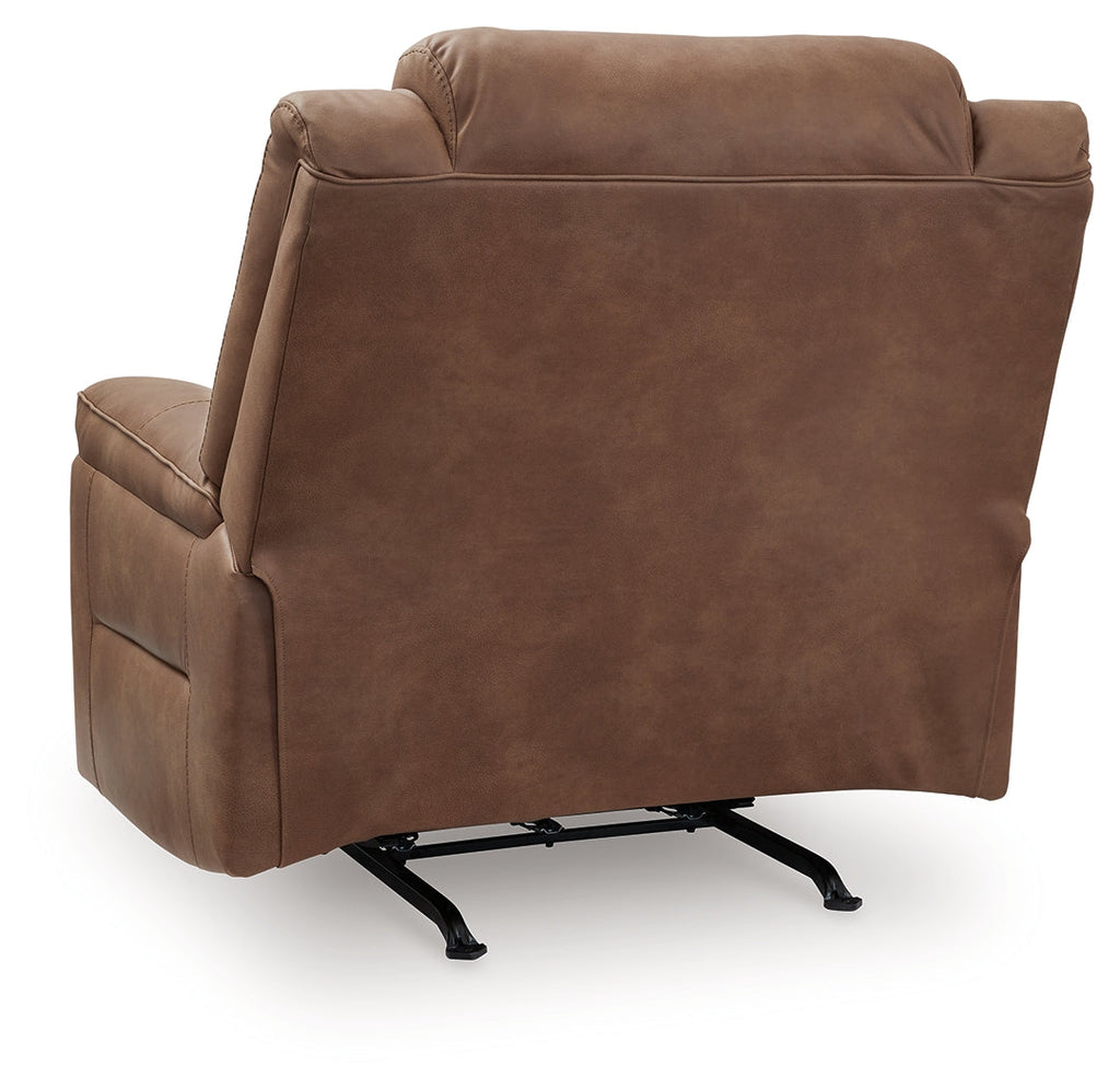 Status Check Caramel Recliner