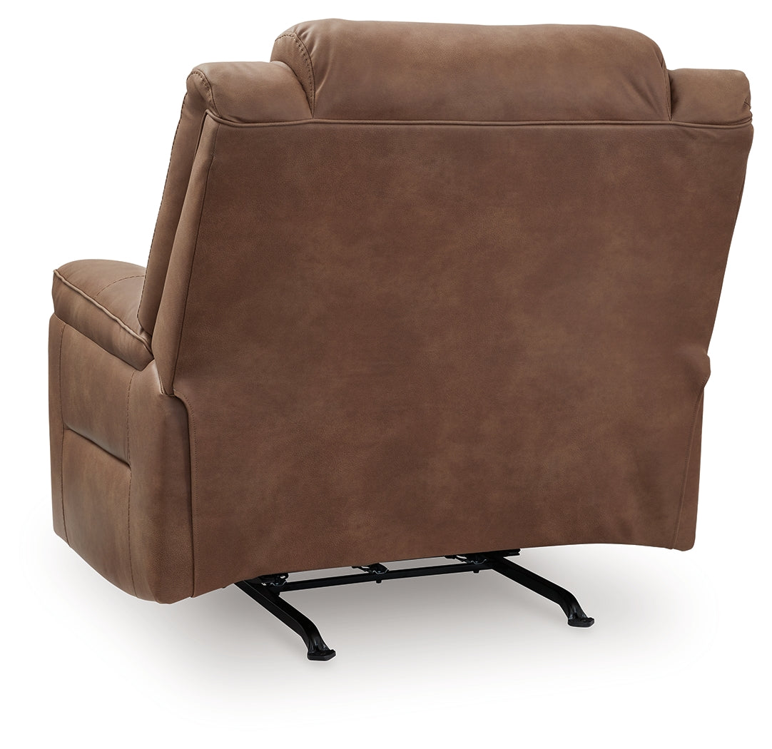 Status Check Caramel Recliner