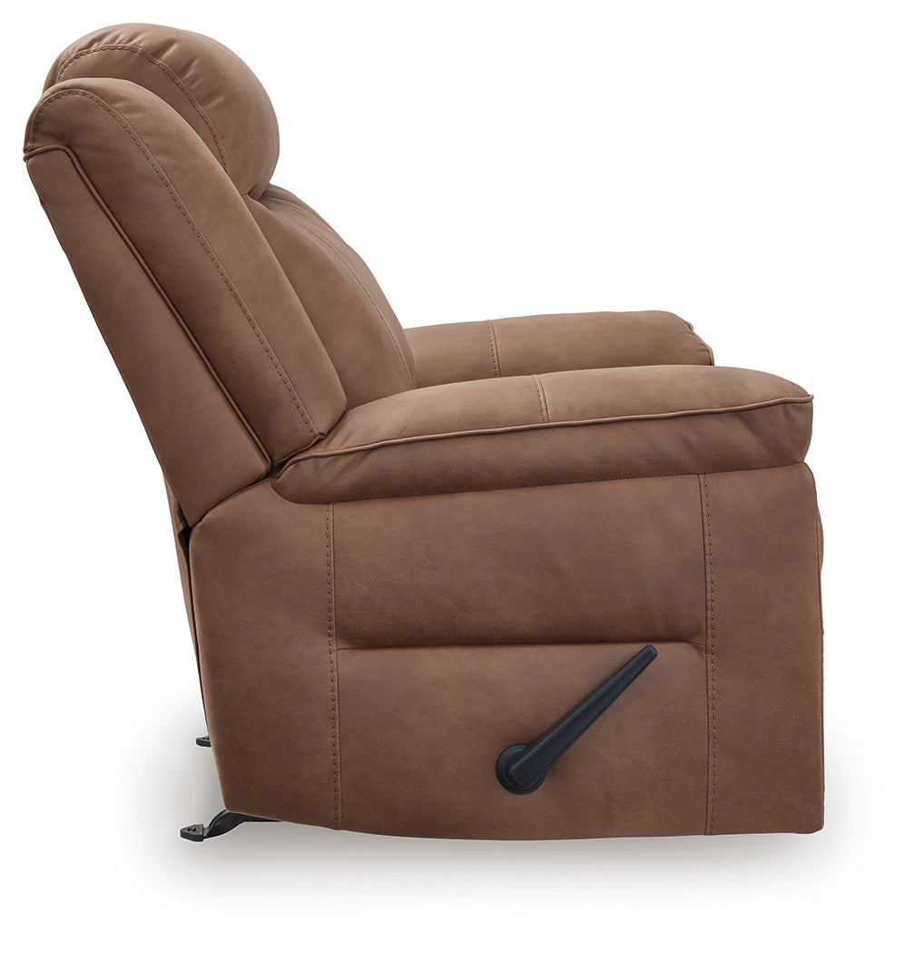 Status Check Caramel Recliner