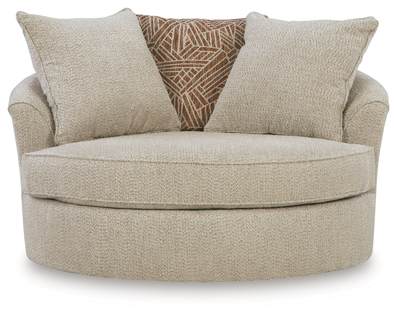 Steelwater Retreat Latte Oversized Swivel Accent Chair