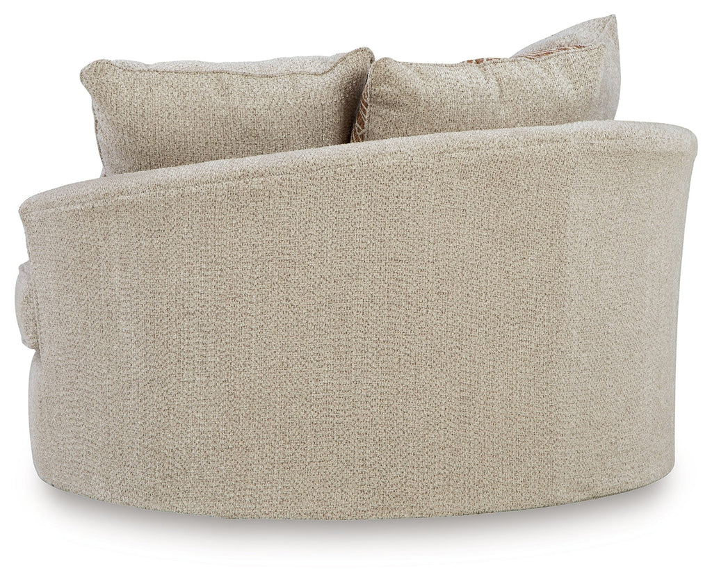 Steelwater Retreat Latte Oversized Swivel Accent Chair