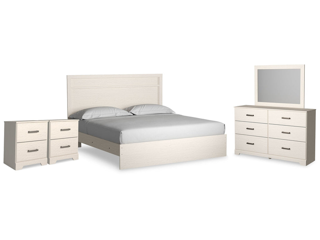 Stelsie King Panel Bedroom Set, White