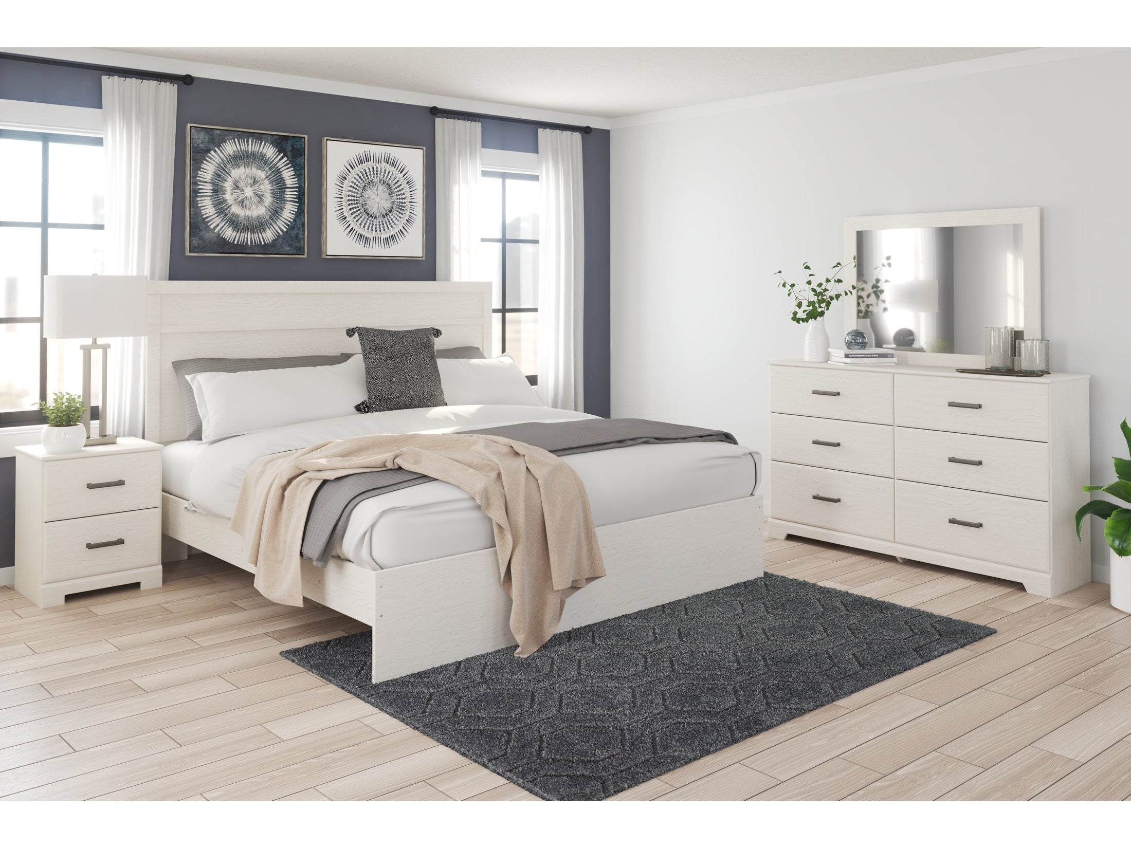 Stelsie White Nightstand