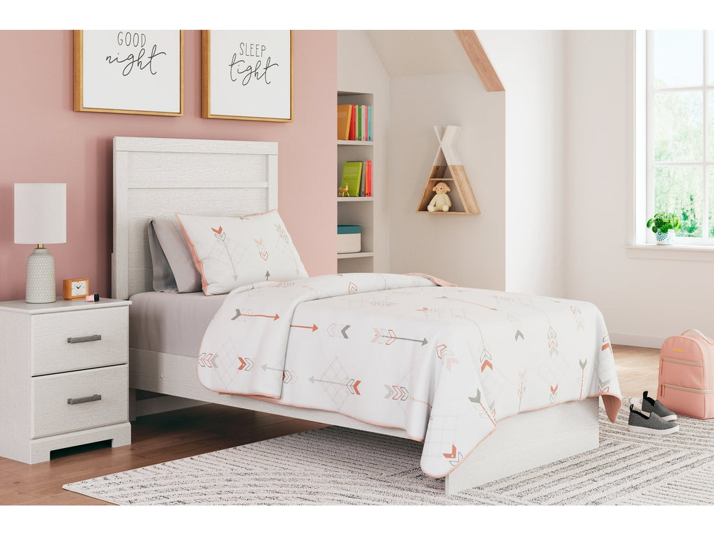 Stelsie White Twin Panel Youth Bed