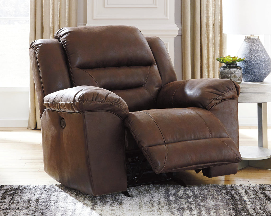 Stoneland Chocolate Power Rocker Recliner
