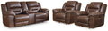 Stoneland Chocolate Reclining Living Room Set