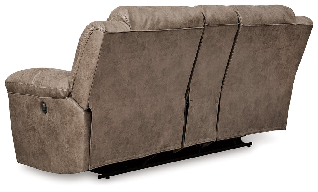 Stoneland Fossil Manual Reclining Loveseat w/ Console