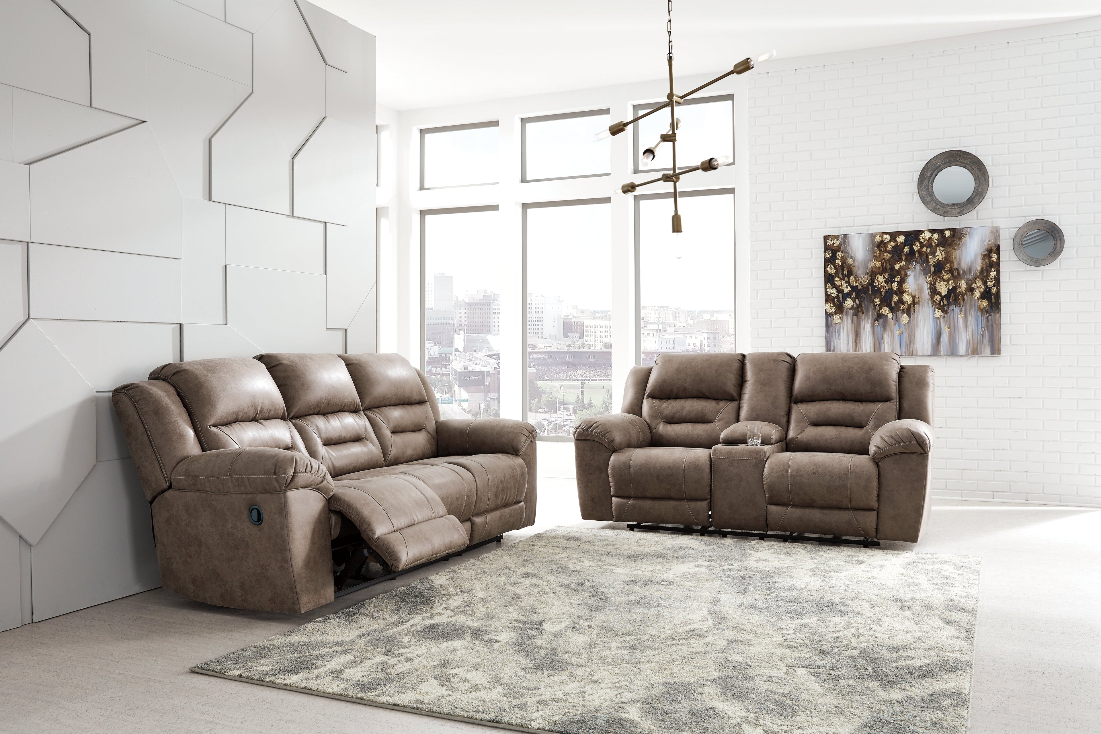 Stoneland Fossil Manual Reclining Sofa