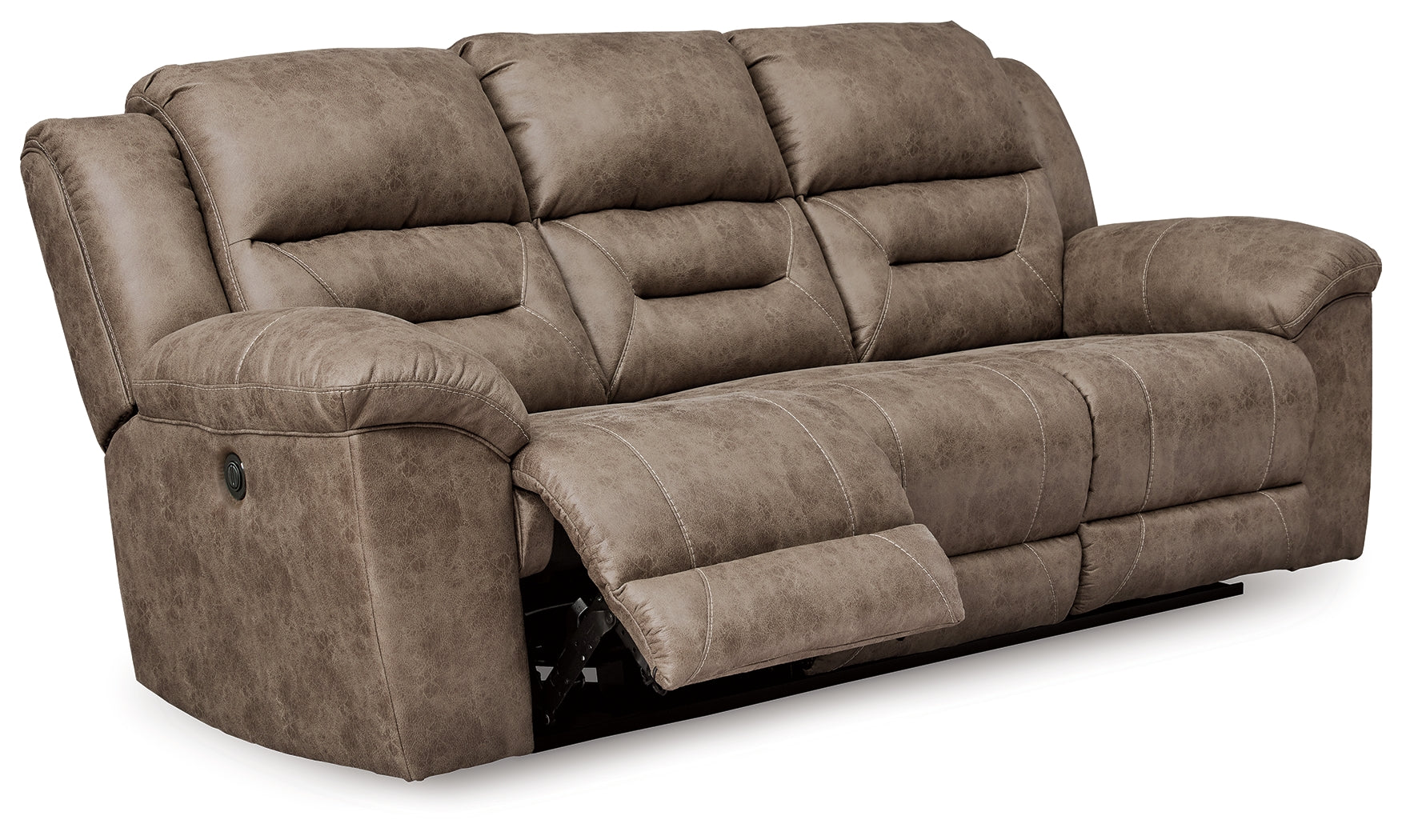 Stoneland Fossil Power Reclining Sofa and Manual Recliner
