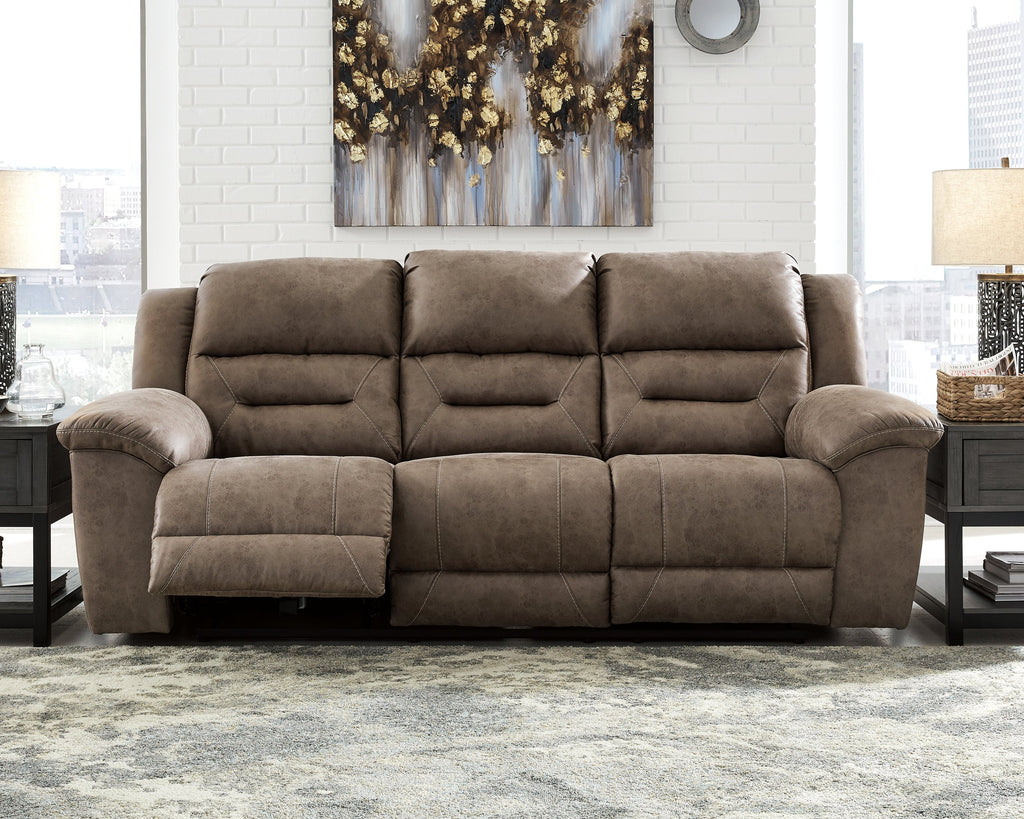 Stoneland Fossil Power Reclining Sofa and Manual Recliner