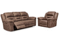 Stoneland Fossil Power Reclining Sofa and Power Recliner
