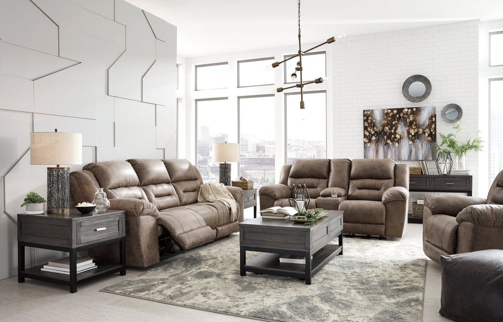 Stoneland Fossil Reclining Loveseat and Power Recliner