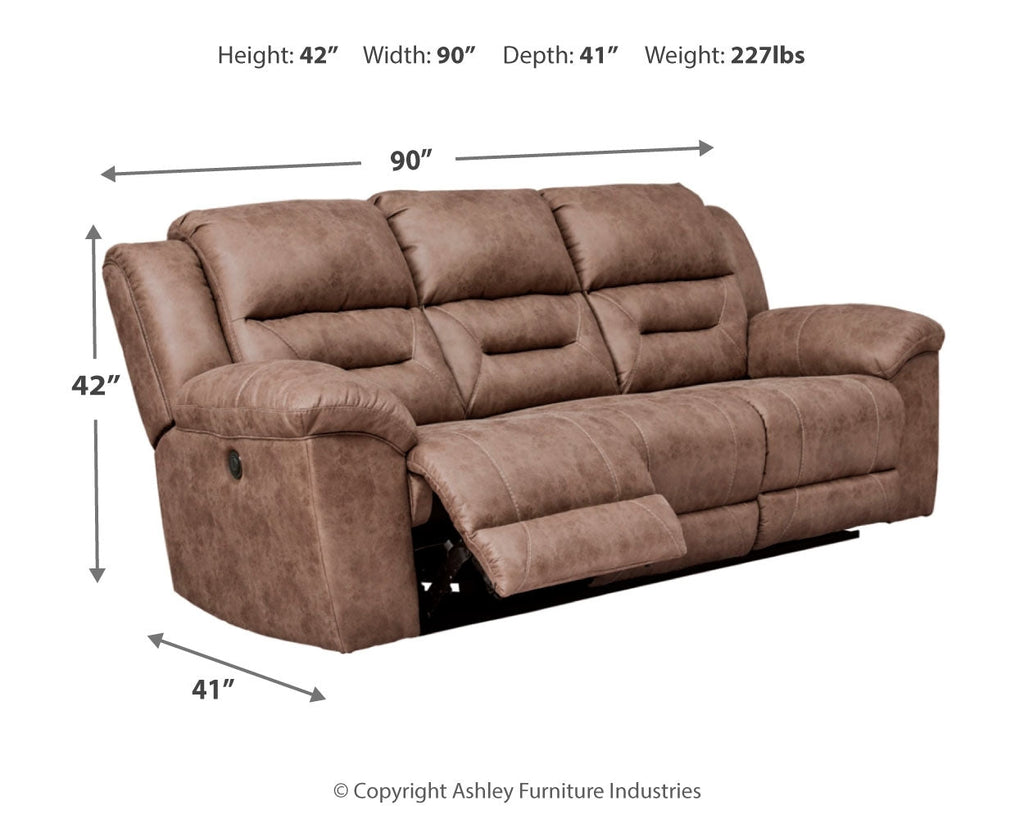 Stoneland Fossil Reclining Loveseat and Power Recliner