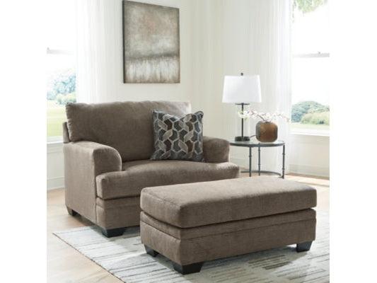 Stonemeade Nutmeg Oversized Chair and Ottoman