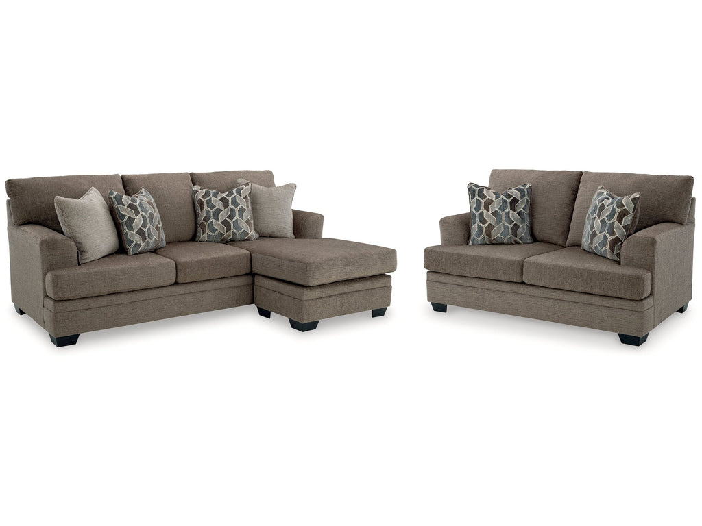 Stonemeade Nutmeg Sofa Chaise & Loveseat