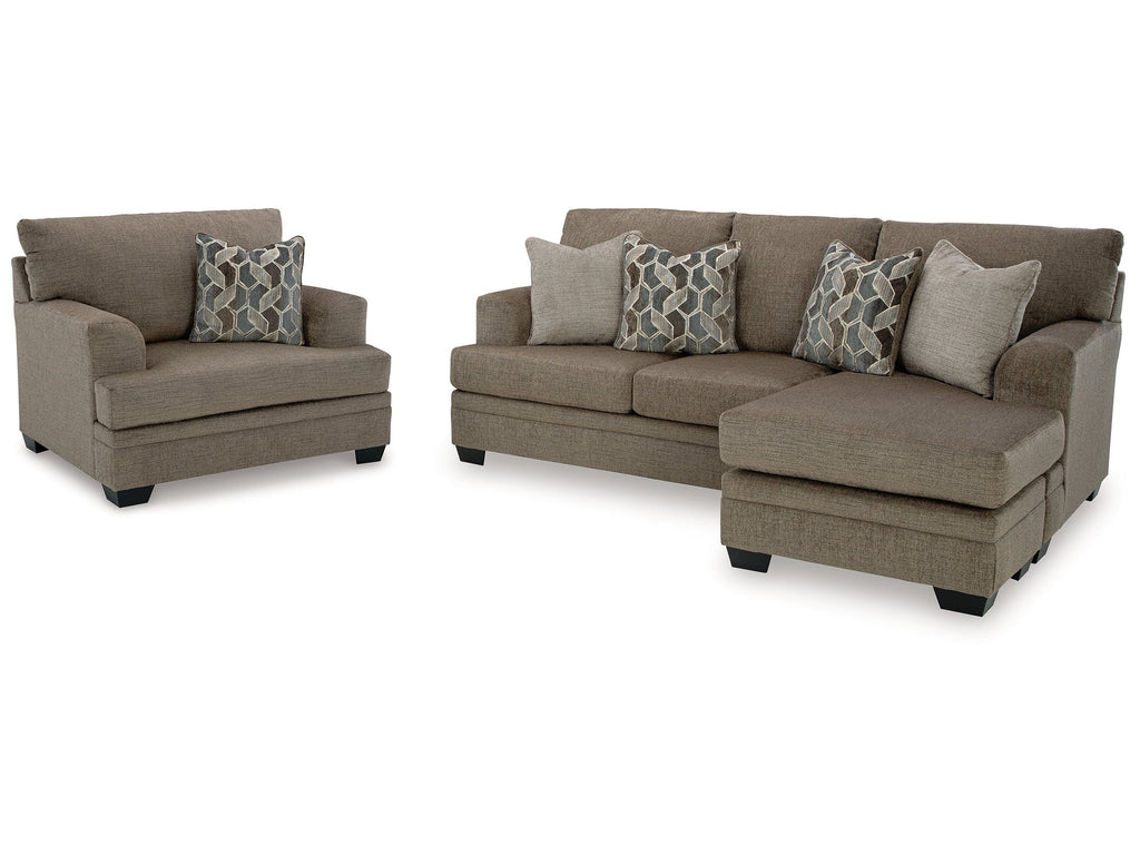 Stonemeade Nutmeg Sofa Chaise & Oversized Chair